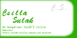 csilla sulak business card